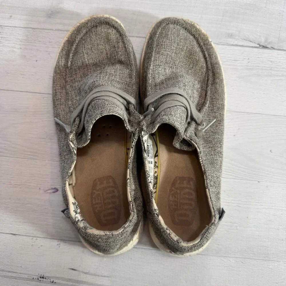 Hey dude Wendy linen blend‎ shoes youth size 5